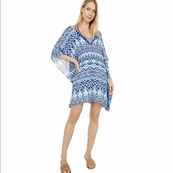 Oasis Ikat Boyfriend Dress - Sedona with White Ikat
